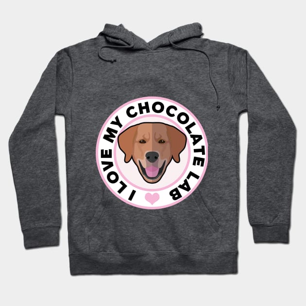 I Love My Black Lab Dog Hoodie by CafePretzel